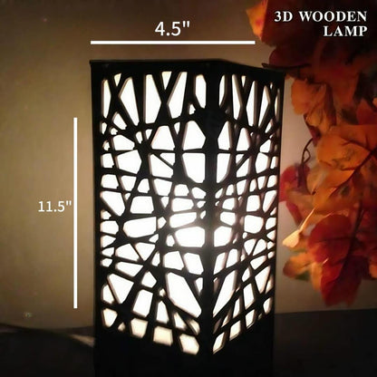 3D Laser Cutting Wooden Lamp