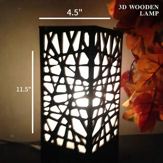 3D Laser Cutting Wooden Lamp