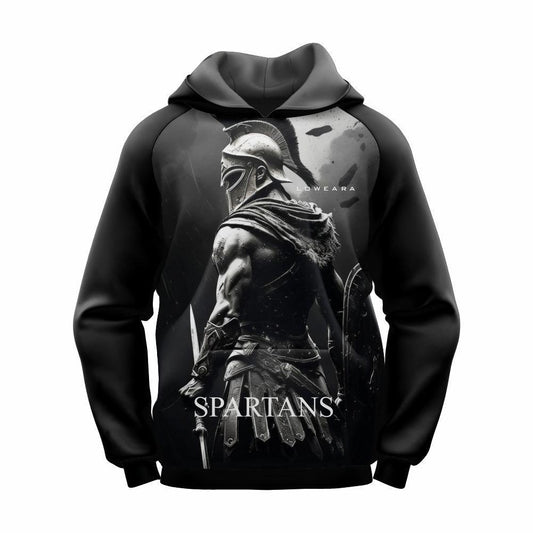 Unisex Spartans Hoodie - 1 Pc Polyester Fleece Printed Sweatshirt