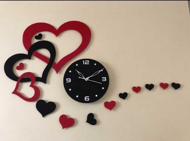 Heart Design Analogue Wall Clock