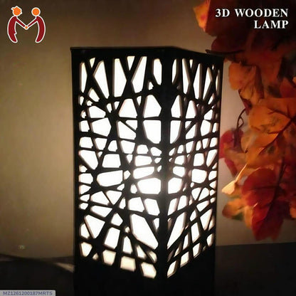 3D Laser Cutting Wooden Lamp